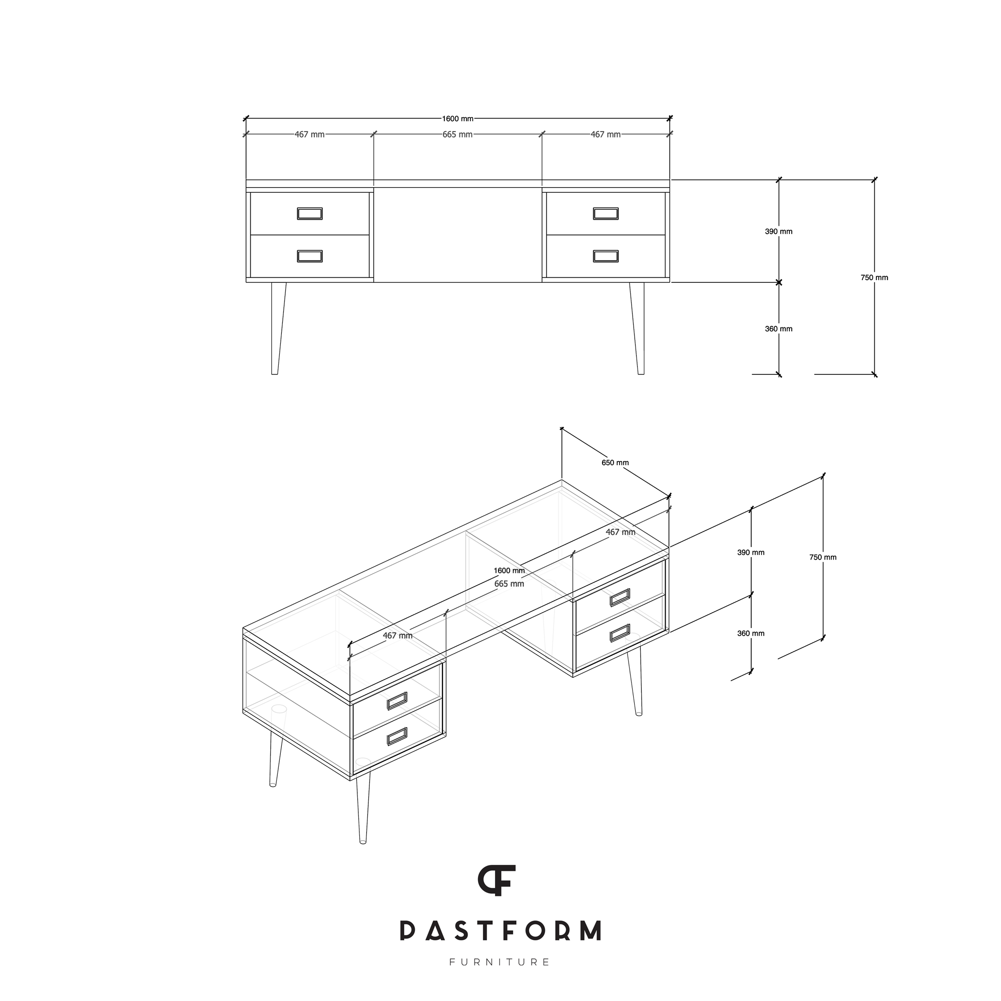 Biurko retro CLASSY DESK