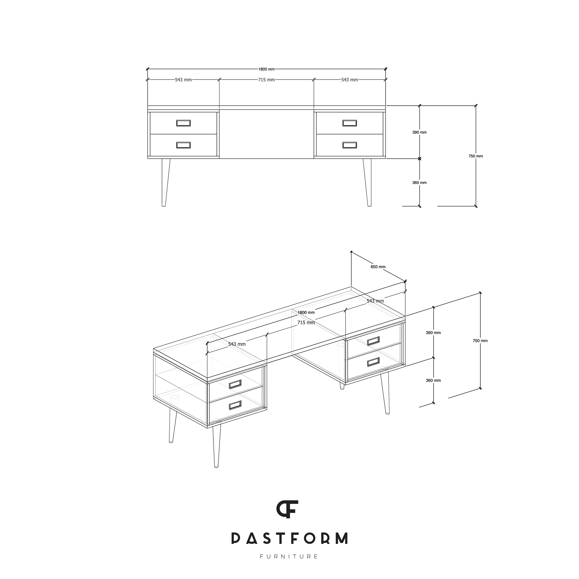 Biurko retro CLASSY DESK